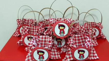 Centro de mesa Chapeuzinho Vermelho para Festa Infantil