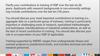 9 Past Contributions to HQP Training