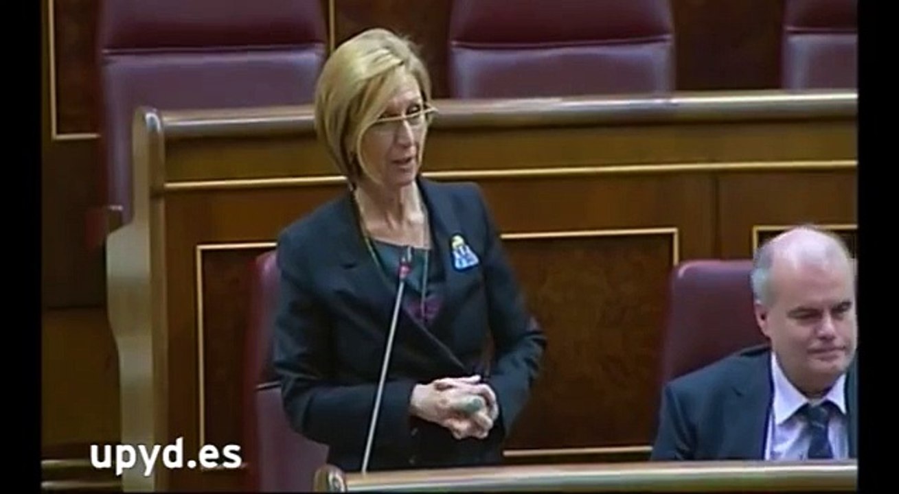 Rosa Díez, UPyD, denuncia paraísos fiscales en España y Montoro los justifica por los "ancestros"