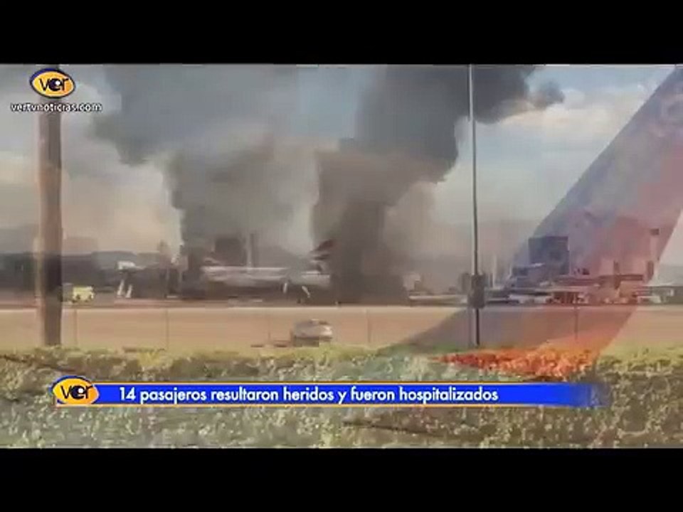 Así se incendió un avión de British Airways en plena pista