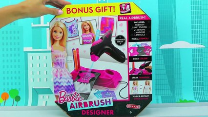 New Barbie Airbrush Designer Set Toy Review. DisneyToysFan
