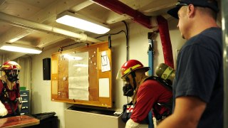 Firefighting at sea