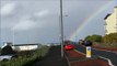 Stormy seas and rainbow in Bangor Northern Ireland