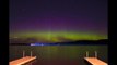 Sky dance Aurora Borealis over Lake Pepin Northern Lights Lake City, Minnesota
