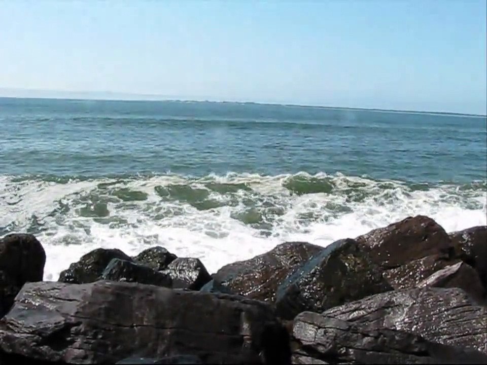 Big waves big surf breaking on the beach, Westport, Washington.