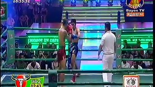 Khmer Boxing,Pich Seyha VS Thai,06 Sep 2015,Bayon TV Boxing,Round 02