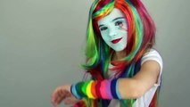 My Little Pony Rainbow Dash Makeup Tutorial! Equestria Girl Doll Cosplay   Kittiesmama