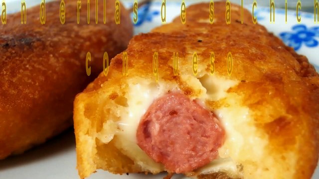 BANDERILLAS DE SALCHICHA CON QUESO - recetas de cocina faciles y economicas - comidas rapidas