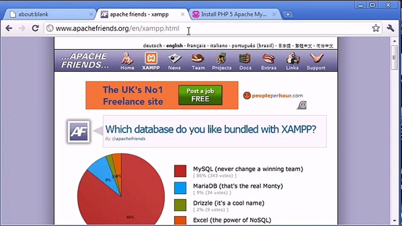 PHP Tutorial - 2 - Installing XAMPP Part 1