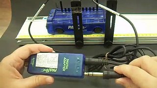 measuring two speeds in a horizontal plane with IR Pasco sensors