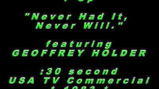 ' 7 UP Soft Drinks' [ 06 ] (1983) TV Commercial feat. Geoffrey Holder