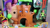 JAKE and the NEVER LAND PIRATES  Sneaky Tiki Tree Playset  with Jake, Captain Hook & Peter Pan