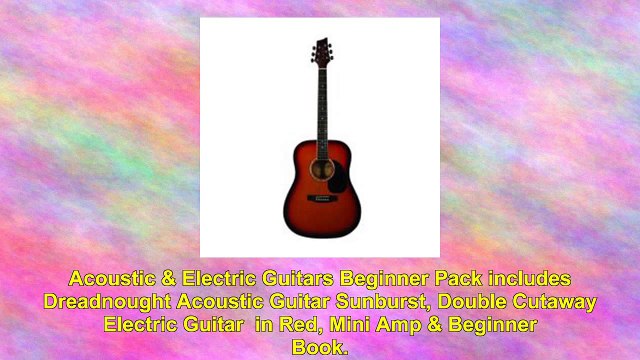 Acoustic Electric Guitars Beginner Pack Dreadnought Acoustic Guitar Sunburst Double