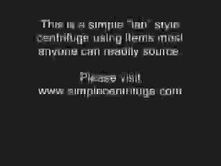 Very simple lab centrifuge