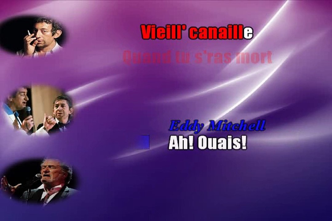 Karaoké Eddy Mitchell et Serge Gainsbourg - Vieille Canaille