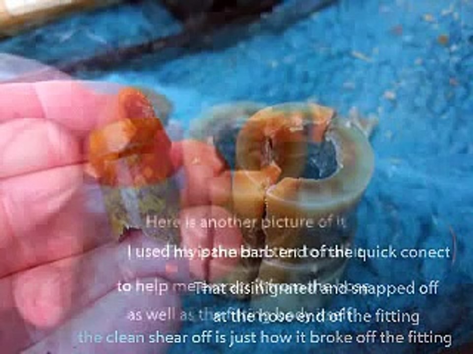 Heater hose quick disconnect removal