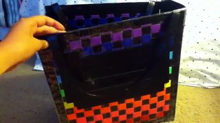 Awesome rainbow duct tape woven bag! :)