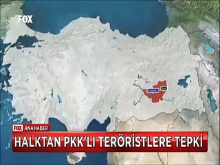 Bingöl halkı araç yakmak isteyen PKK'lılara böyle tepki gösterdi