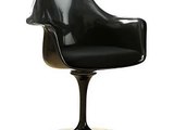 Get LexMod Black Eero Saarinen Style Tulip Armchair with Black C Product images