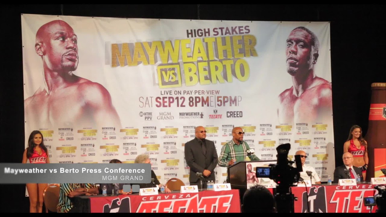 Floyd Mayweather calls out Berto, "This is called chess, not checkers"
