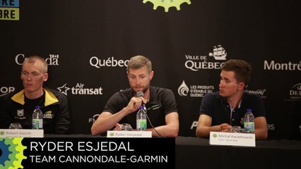 GP de Québec / Montréal 2015 - Avec Kwiatkowski, Hesjedal et Bardet face à la presse !