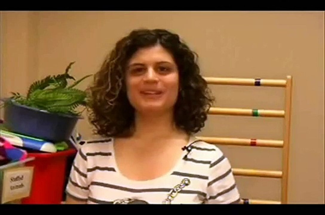 Conductive Education participant Bianca Salvo congratulates March of Dimes Canada.