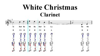 Clarinet Notes Tutorial - Christmas song - White Christmas (Sheet Music)