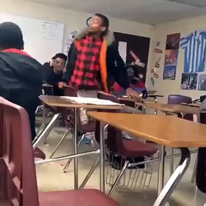 Black kid loses it in class