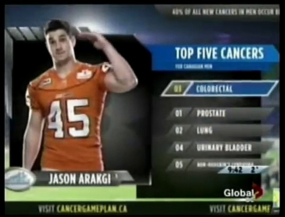 Jason Arakgi, BC Lions on Men's Health, Global BC