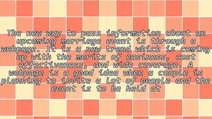 How To Create A Wedding Website