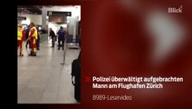 Leservideo: Polizei verhaftet Randalierer am Flughafen Zürich