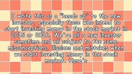 The New Investor Vs Stock Market 2015-2016