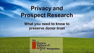Prospect Research Consulting