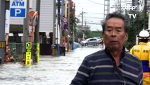 Japão enfrenta inundações após passagem de tufão