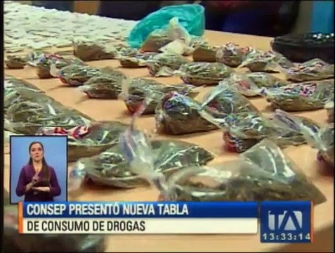 Consep presenta nueva tabla de consumo de drogas