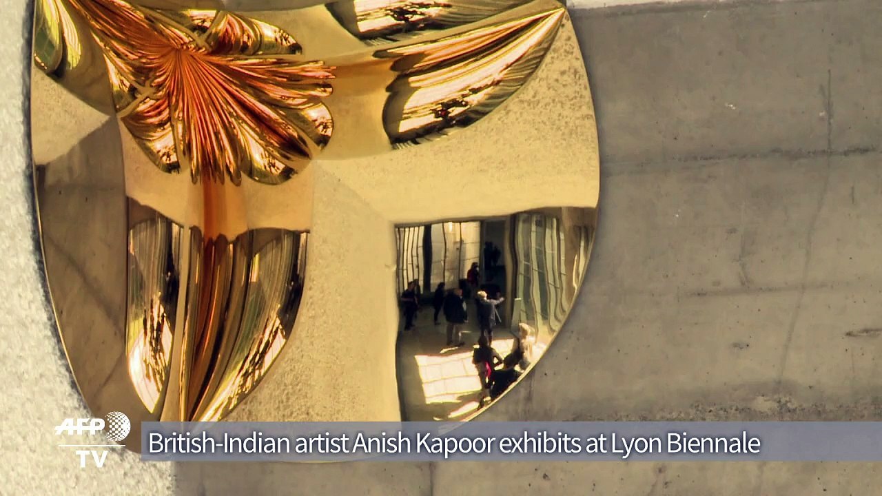British-Indian sculptor Kapoor exhibits at Lyon...