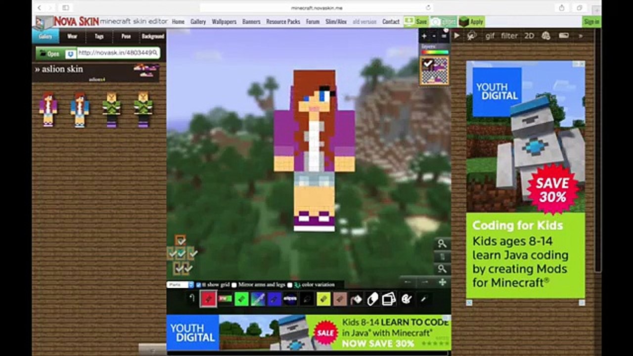 How to make a minecraft cartoon face!(mac)