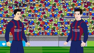 Barcelona vs Valencia 2-0 2015 ~ La Liga Cartoon [HD]