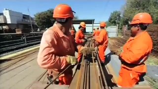 Obras de renovación en el Ferrocarril General San Martín. Institucional.