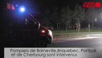 Un camion de soude se renverse à l'entrée de Barneville-Carteret