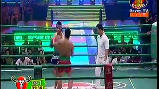 Khmer Boxing,Bird Kham VS Thai,06 Sep 2015,Bayon TV Boxing,Round 01