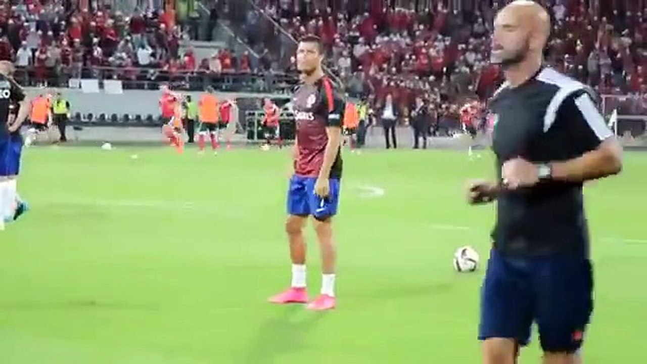 Albanian fans screaming "Messi, Messi"  Albania vs Portugal