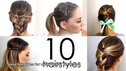 easy hairstyles for medium hair for school