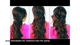 easy hairstyles for medium hair for party