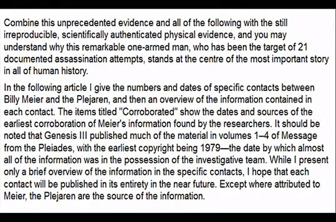 The Henoch Prophecies from the Billy Meier Contacts Part 1