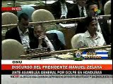 5) Manuel Zelaya ante la ONU. Asamblea General Aprueba por Aclamacion condena golpe de estado en Honduras