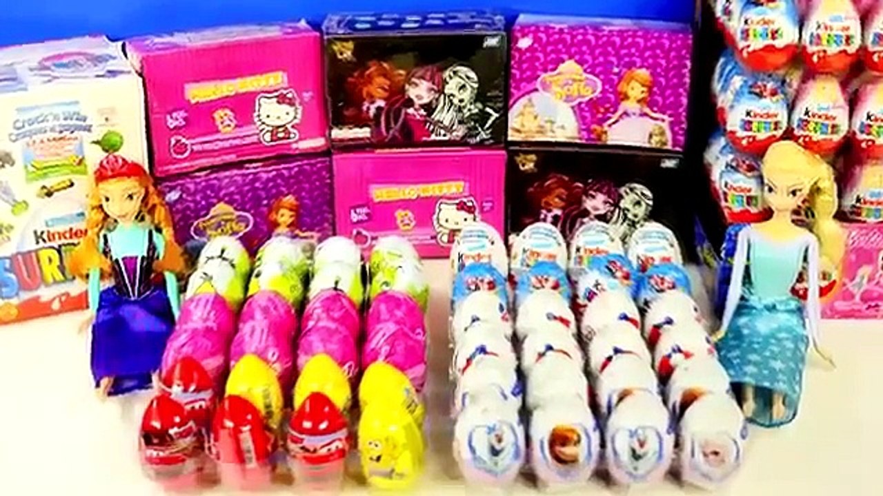 Huge Toy Surprise Kinder egg Play-Doh Flintstones FROZEN Disney Peppa AngryBirds Giant Jak