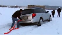 Subaru Outback H6 3.0 2002 & Subaru Otback 3.0 2005 in a snow field