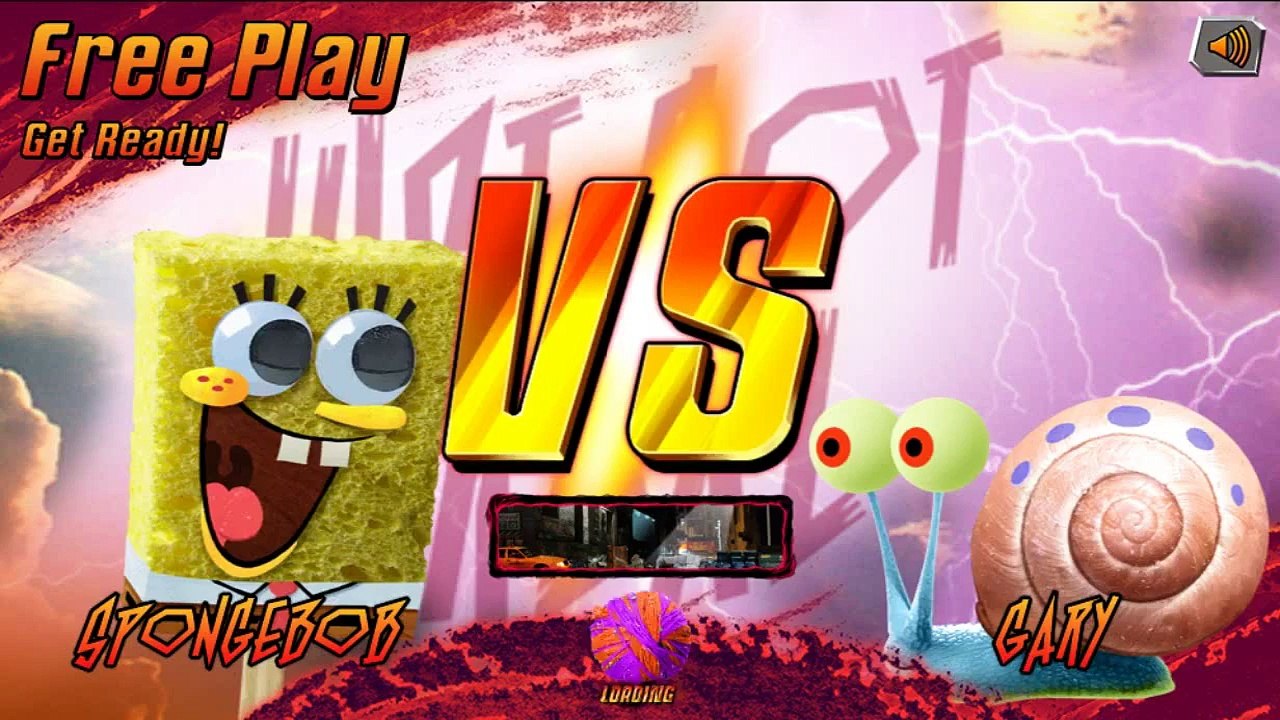 ᴴᴰ SpongeBob SquarePants Games GARY and SpongeBob fight with Cartoon Network Games