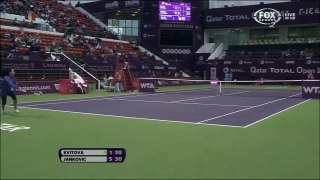 Kvitova vs Jankovic Doha 2014 Highlights